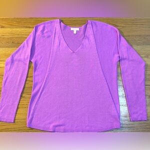 Lilly Pulitzer Small Stasia lightweight Vneck sweater GORGEOUS bright Amethyst